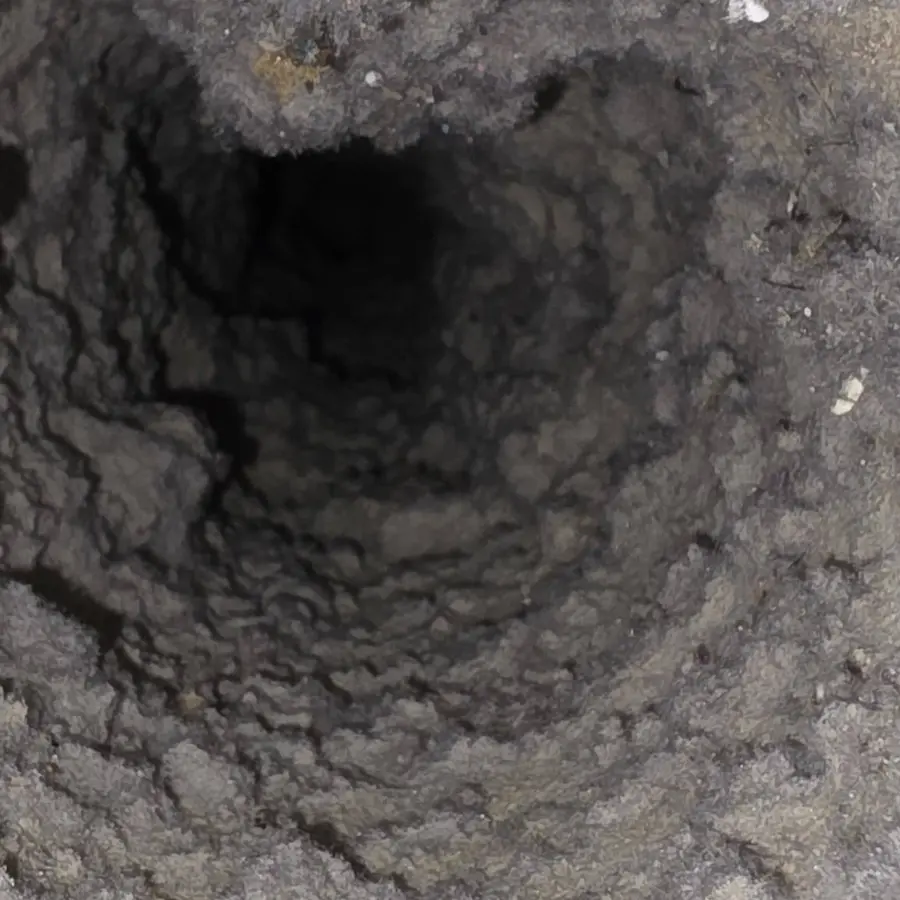 Dryer vent nearly closed with packed lint