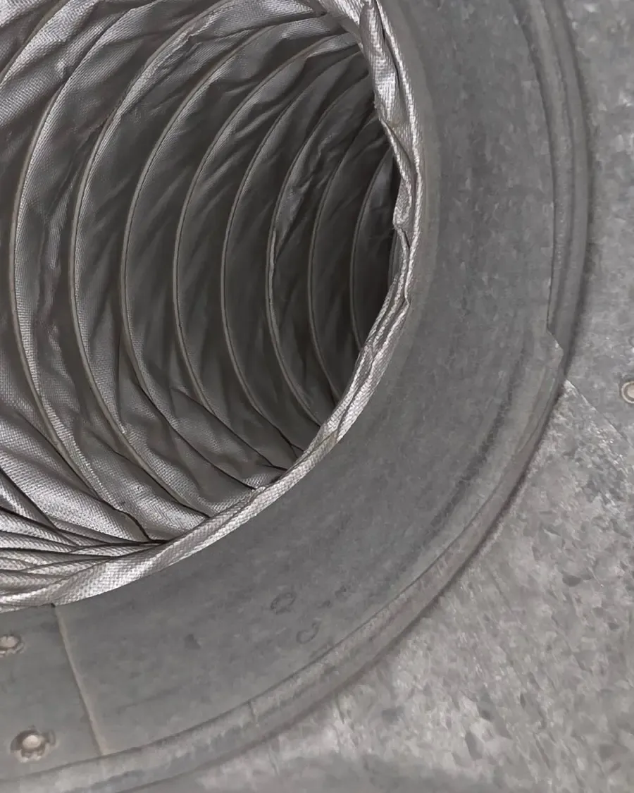 Duct interior after cleaning