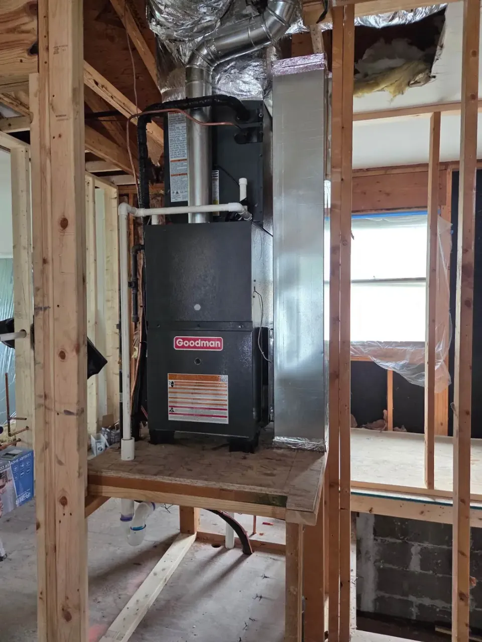 Furnace and plenum where whole-home humidifiers are installed